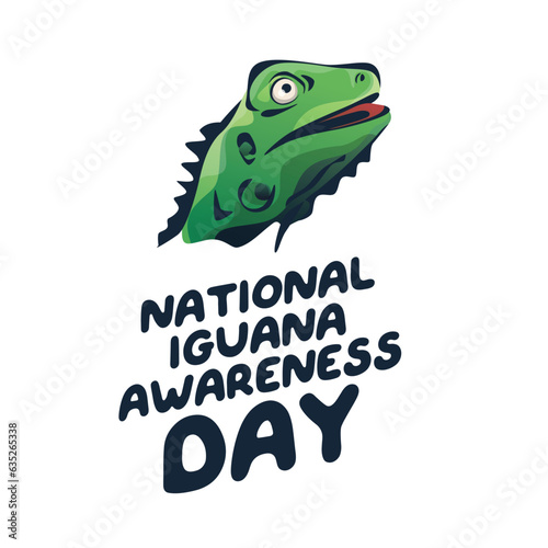 National Iguana Awareness Day design template good for greeting usage. iguana vector illustration. flat design. eps 10.