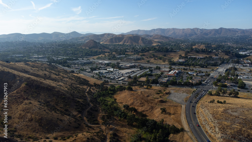 Aerial View of Thousand Oaks and Conejo Valley, Ventura County, California