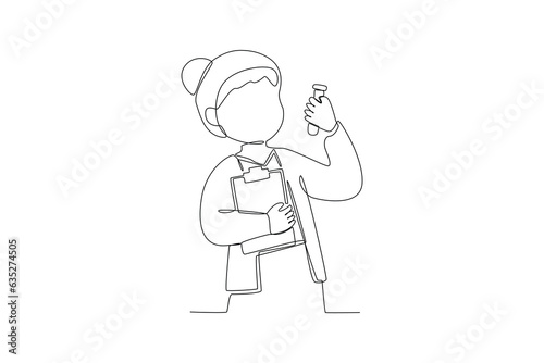 Continuous one line drawing Happy Teacher's day Vector art for congratulation cards, banners and flyers. International teacher's day concept. Doodle vector illustration.