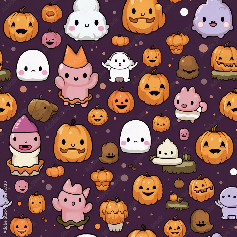 Obraz premium halloween seamless pattern