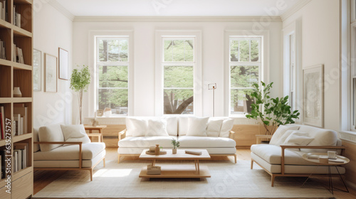 living room, clean room, white interior © EmmaStock