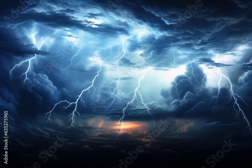 Tablou canvas Celesticane Resplendence, Where Lightning Meets Blue Sky in Monsoon's Embrace