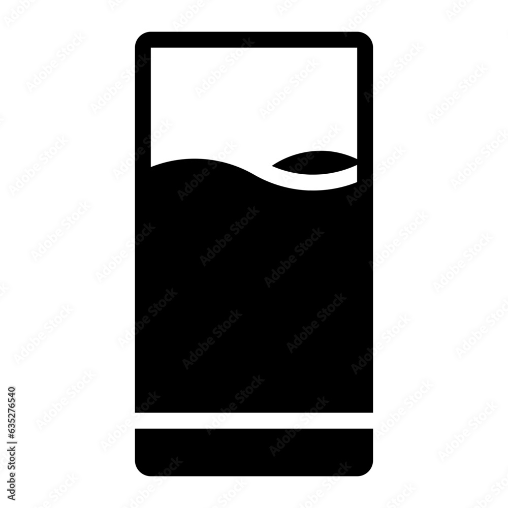 Glass of Water for drink solid glyph icon Glass of Water for drink solid glyph icon