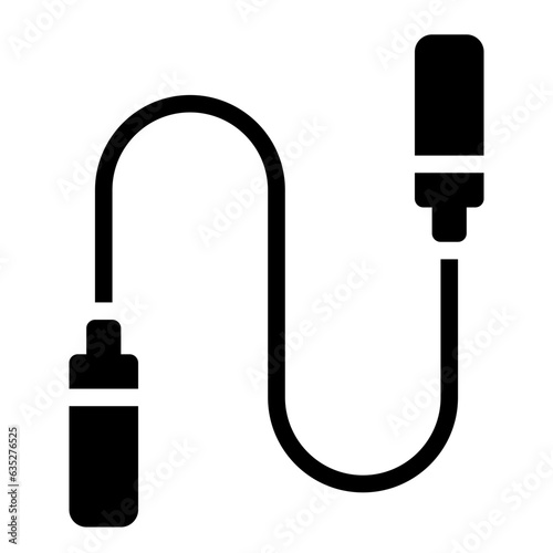 Jumprope solid glyph icon