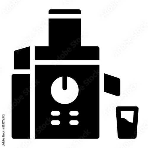 Juicer solid glyph icon