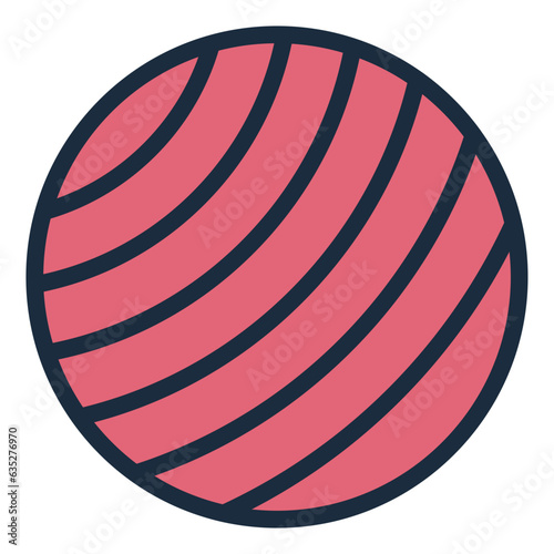 Fitness Ball filled line icon
