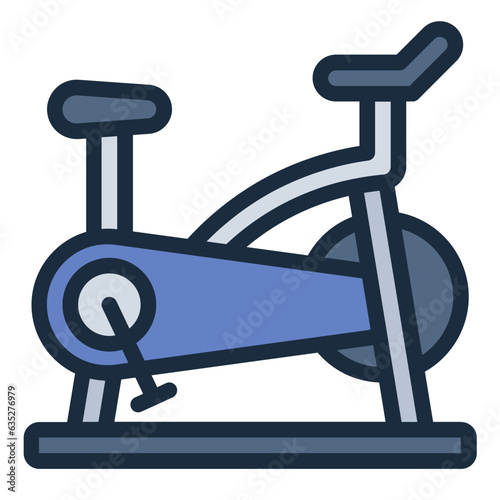 Exercise Bike for gym filled line icon