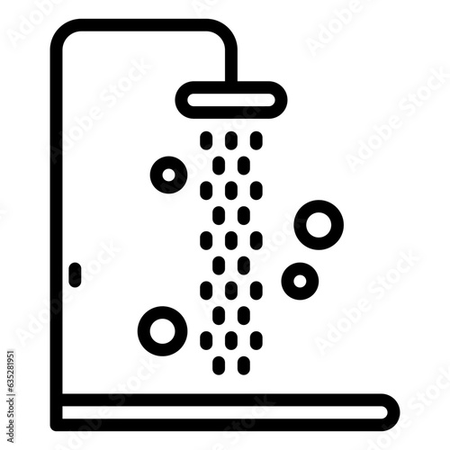 shower icon, line icon style