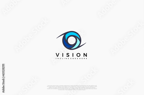 Eye Logo media icon, Vision, eyecare, logotype concept idea. Vector Design template element