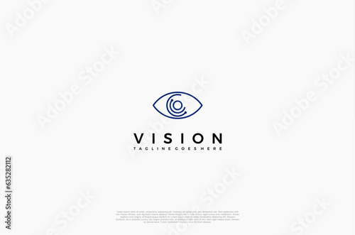 Eye Logo media icon, Vision, eyecare, logotype concept idea. Vector Design template element