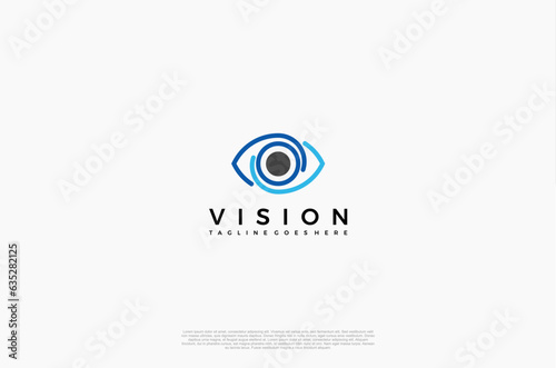 Eye Logo media icon, Vision, eyecare, logotype concept idea. Vector Design template element