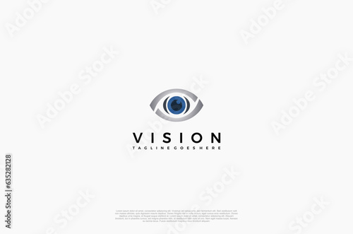 Eye Logo media icon, Vision, eyecare, logotype concept idea. Vector Design template element
