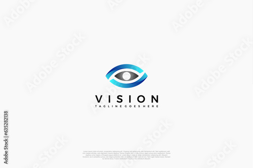 Eye Logo media icon, Vision, eyecare, logotype concept idea. Vector Design template element