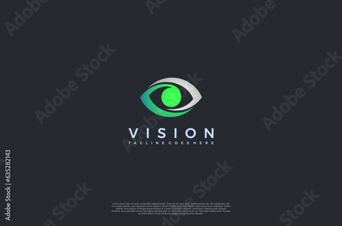 Eye Logo media icon, Vision, eyecare, logotype concept idea. Vector Design template element