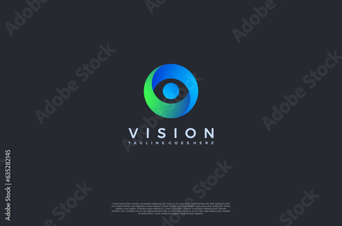 Eye Logo media icon, Vision, eyecare, logotype concept idea. Vector Design template element