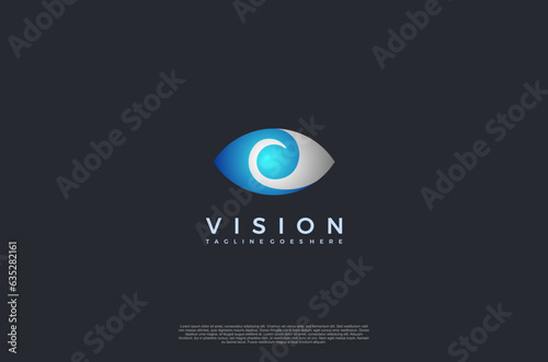 Eye Logo media icon, Vision, eyecare, logotype concept idea. Vector Design template element