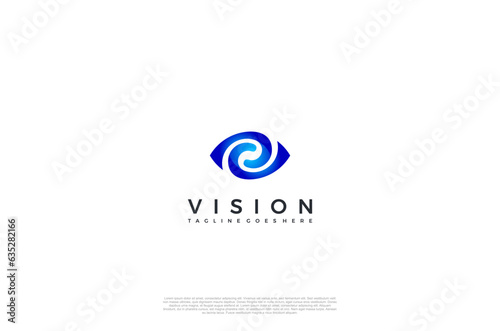 Eye Logo media icon, Vision, eyecare, logotype concept idea. Vector Design template element