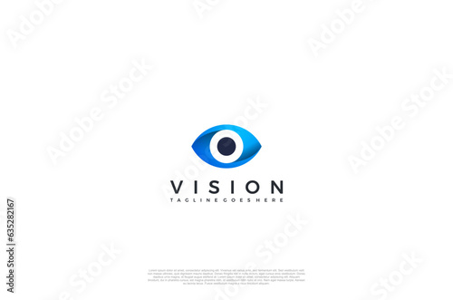 Eye Logo media icon, Vision, eyecare, logotype concept idea. Vector Design template element