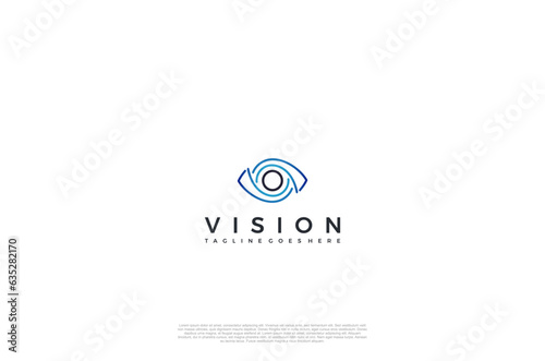 Eye Logo media icon, Vision, eyecare, logotype concept idea. Vector Design template element