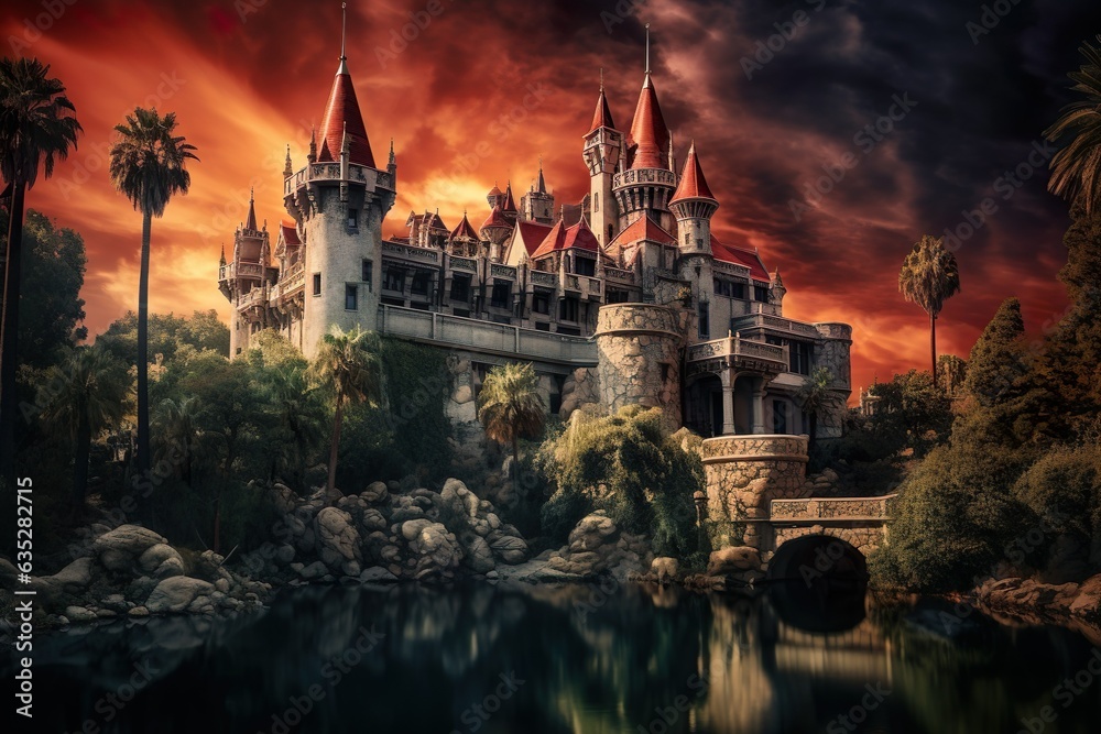 a castle photographed  | Generative AI