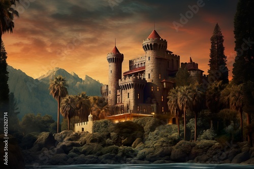 a castle photographed  | Generative AI