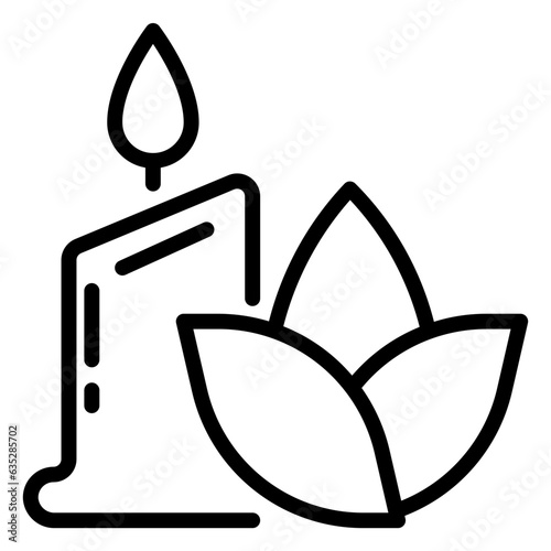 aromatherapy icon, line icon style