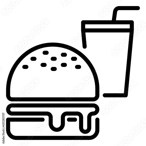 Junk Food icon, line icon style