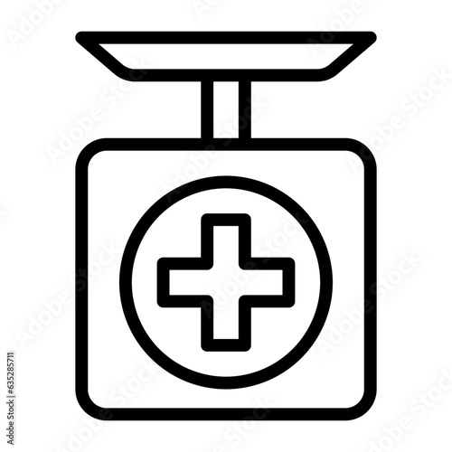 Weight scale icon, line icon style