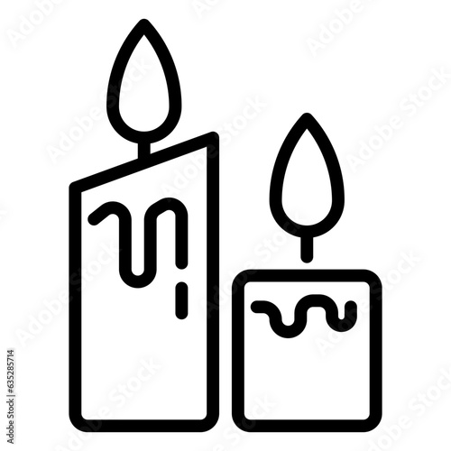 Candle icon, line icon style