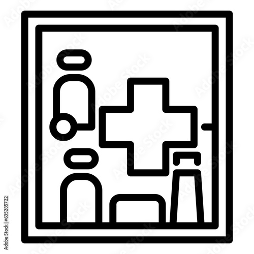 first aid icon, line icon style