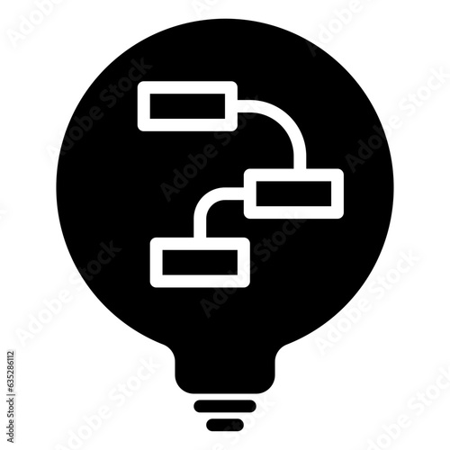 Logic icon, glyph icon style