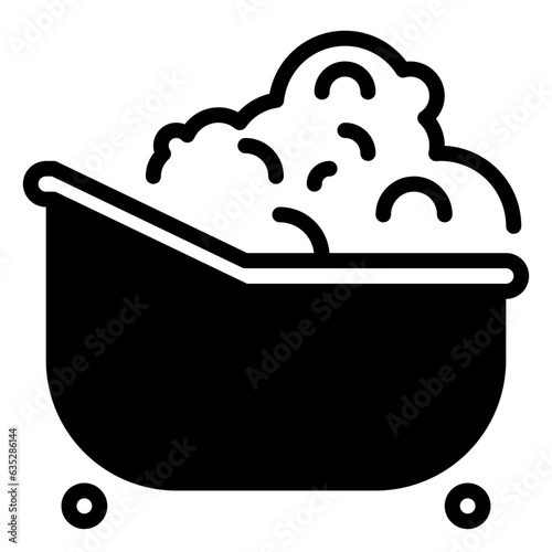 Bathtub icon, glyph icon style