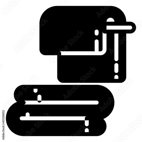 Towel icon, glyph icon style