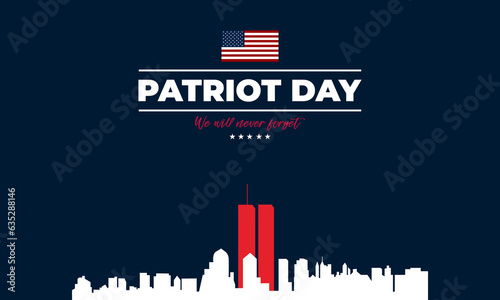 Patriot Day September 11th background vector illustration