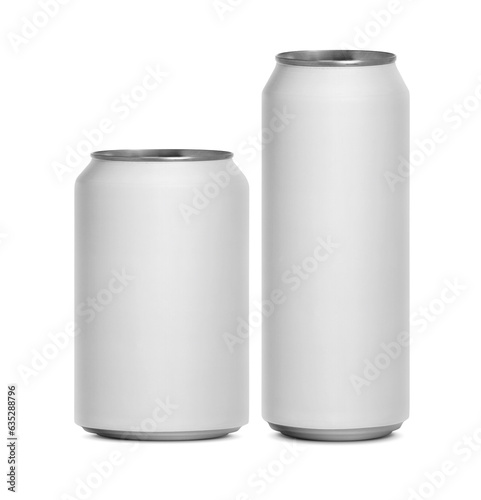 Aluminum cans. transparent background