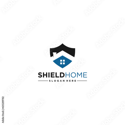 sheield home logo template vector 