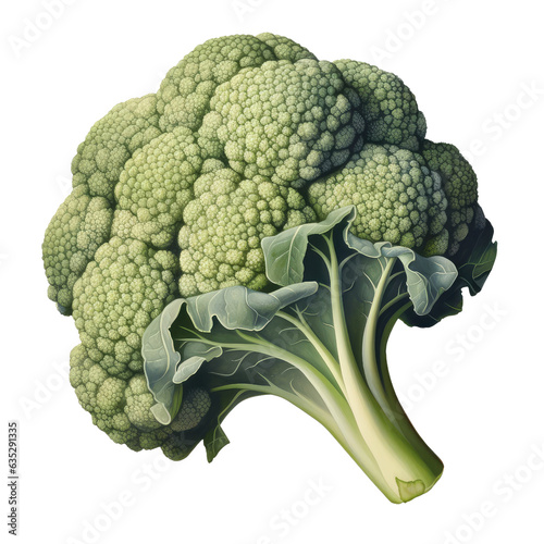 Watercolor Broccoli World Vegetarian Day (AI Generated) photo