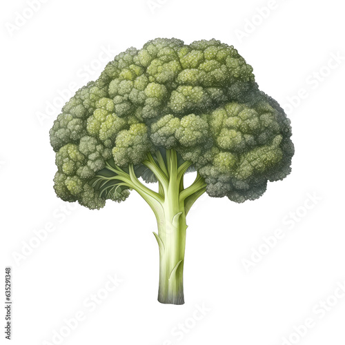 Watercolor Broccoli World Vegetarian Day (AI Generated) photo