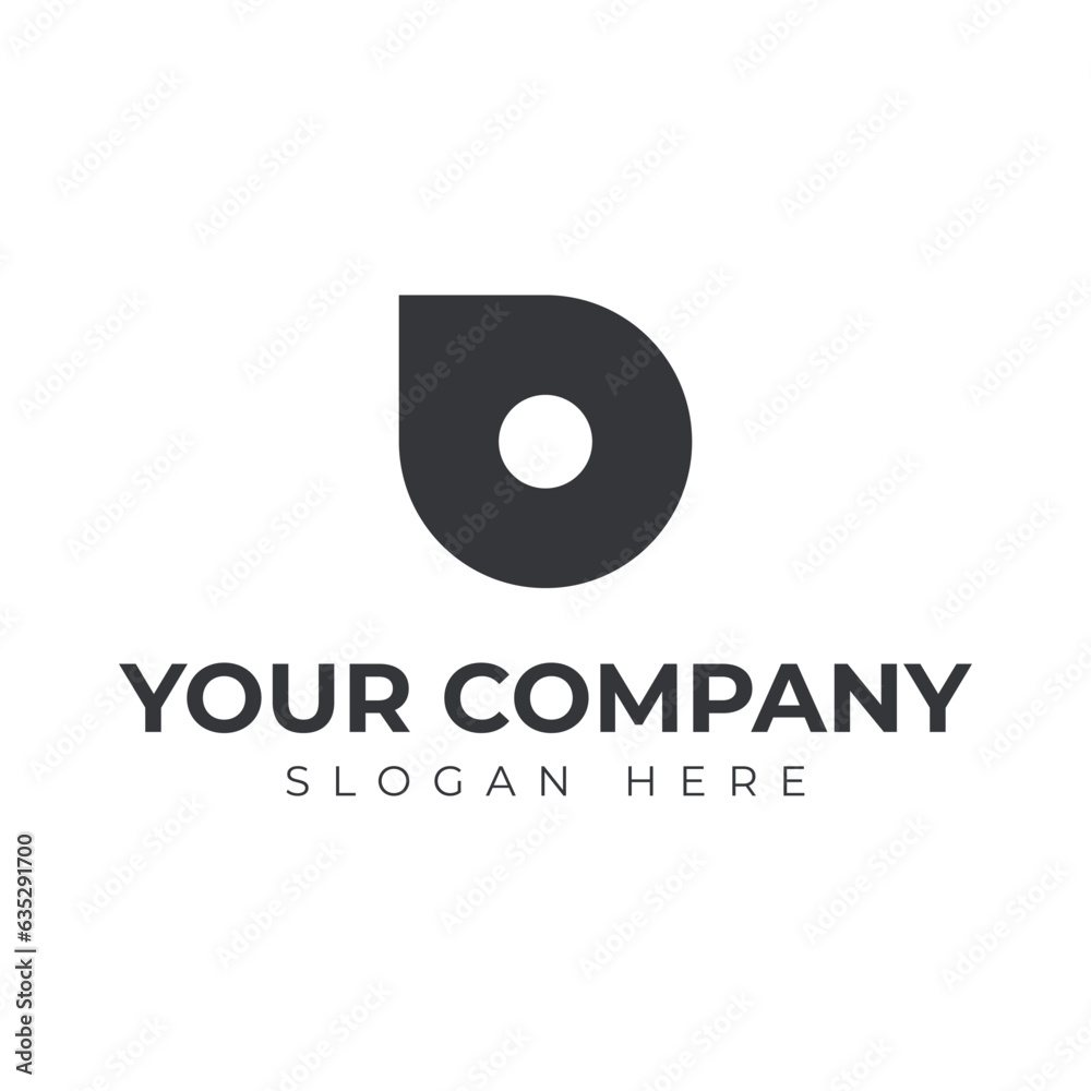 Round circle logo with corner in modern minimalist logo style Round circle logo with corner in modern minimalist logo style