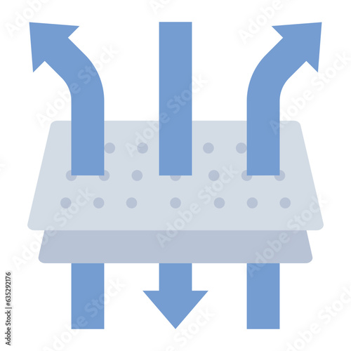 Breathable fabric icon