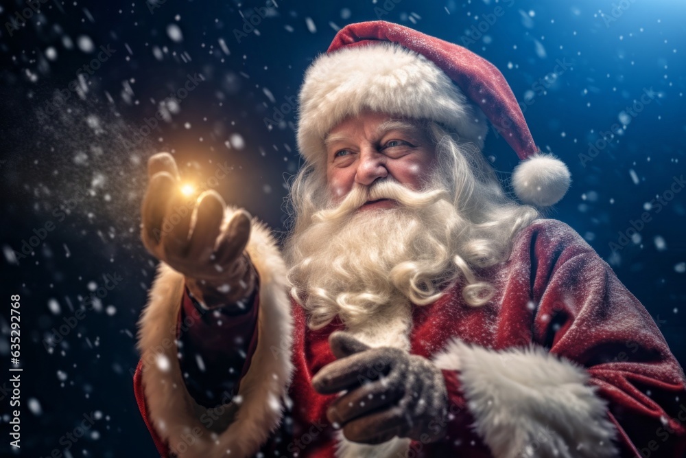Santa on a snowy New Year's Eve Santa on a snowy New Year's Eve