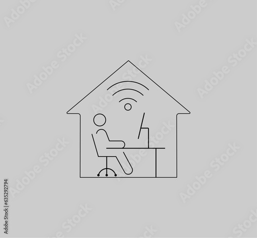 Remote work setup, Remote Work, Work from Home
Virtual Office.