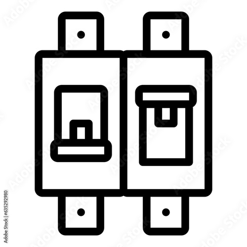 Circuit voltage Breaker outline icon