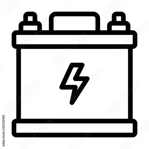 Voltage Battery outline icon