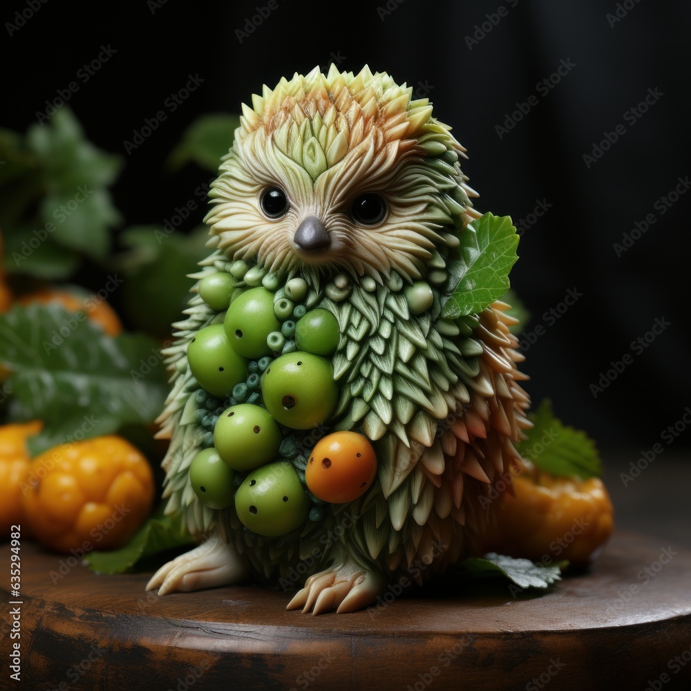 owl on a branch with apples owl on a branch with apples