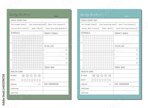 Daily Rountine Planner. (Spring)