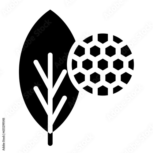 Chlorophyll cell from leaves glyph icon