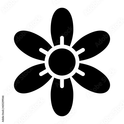 Flower glyph icon