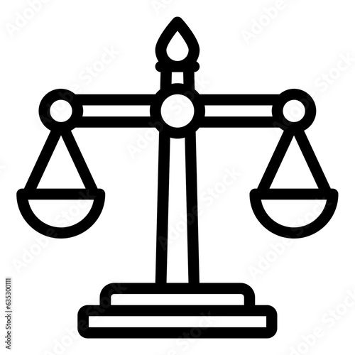 Law Balance Scale outline icon