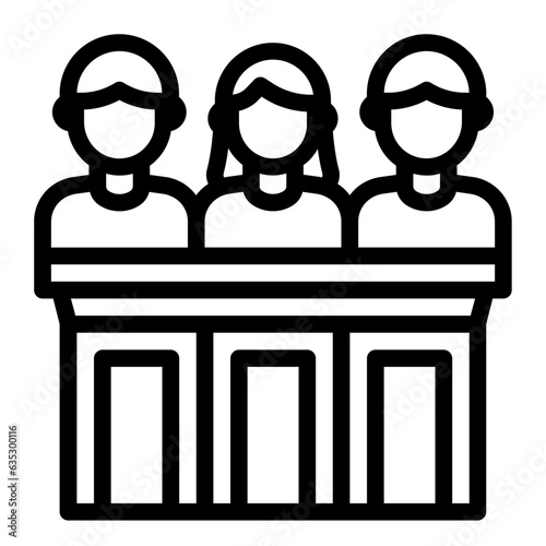 Jury Justice outline icon
